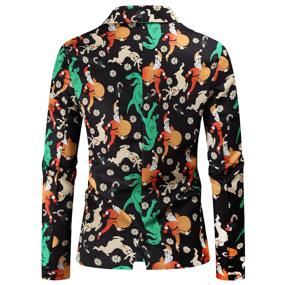 Men's Colorful Printed Blazer #X49 - Blazers | Multicolour / M