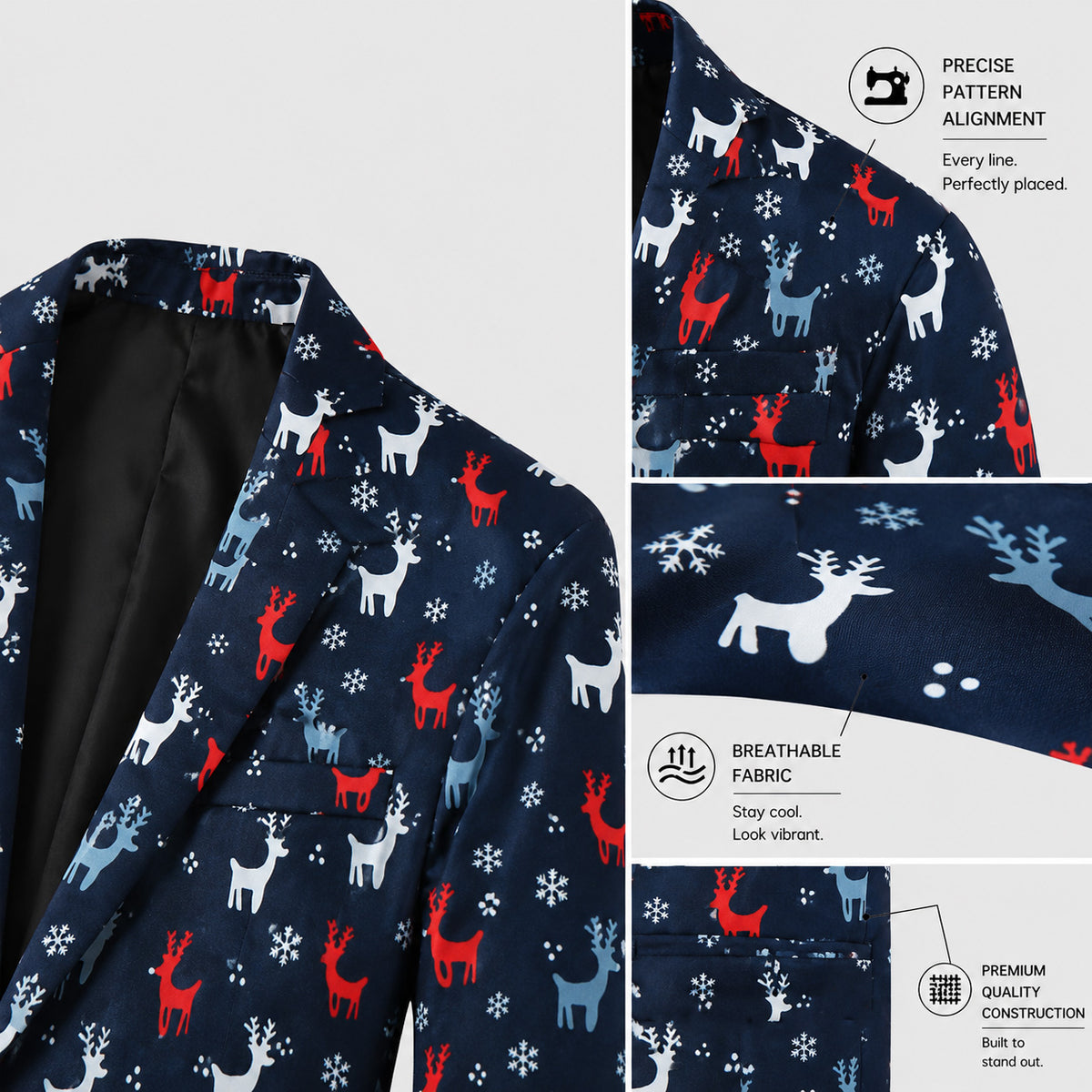 Herrenanzug mit Marmordruck – Kühnes modernes Statement-Outfit