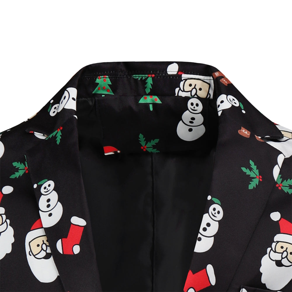 Men's Christmas Printed Blazer #X46 - Blazers | Multicolour / M