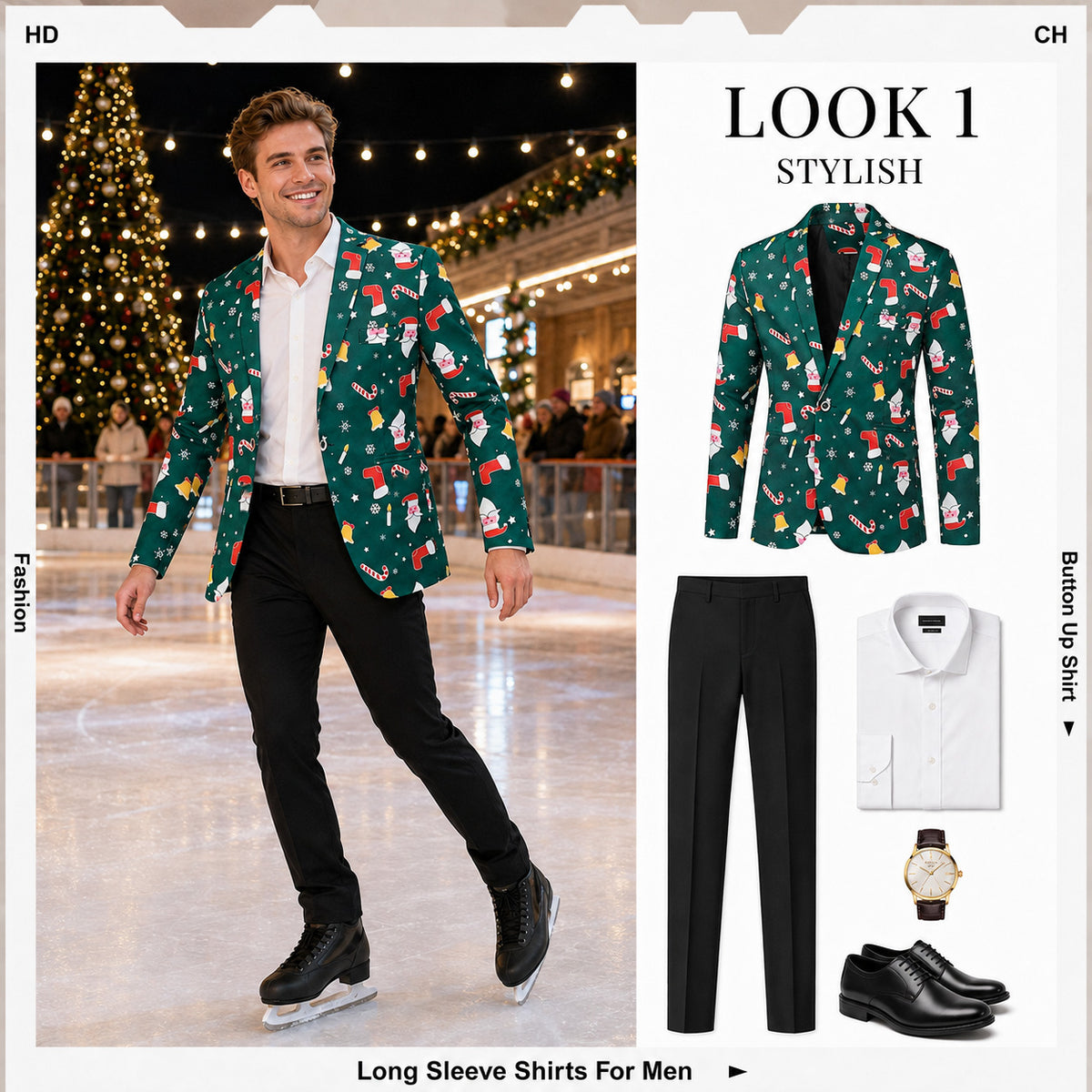 Herrenanzug mit Marmordruck – Kühnes modernes Statement-Outfit