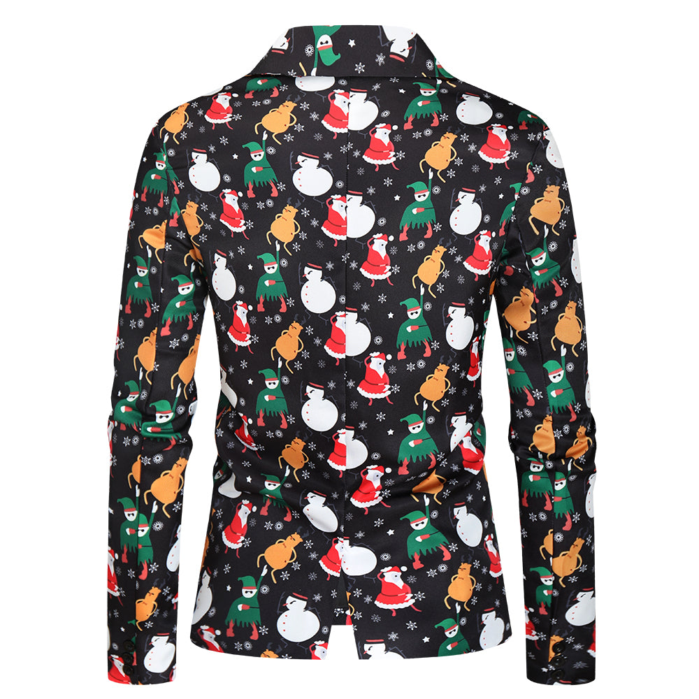 Men's Colorful Printed Blazer #X41 - Blazers | Multicolour / M