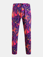 Men’s Neon Tropical Print Pants – Nightlife Statement Trousers