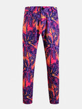 Men’s Neon Tropical Print Pants – Nightlife Statement Trousers