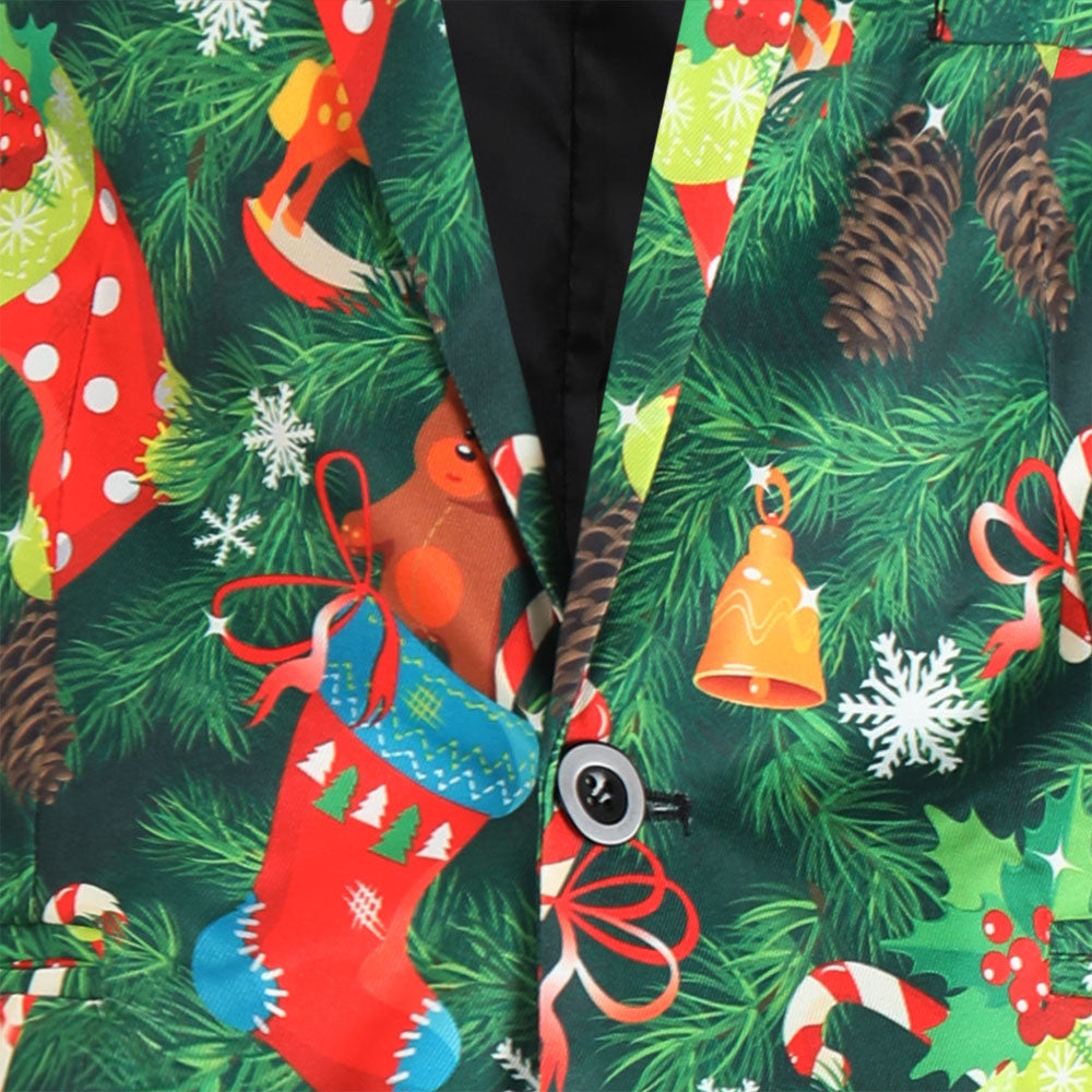 Men's Christmas Printed Suit #2TZ629 - Suits | Multicolour / M