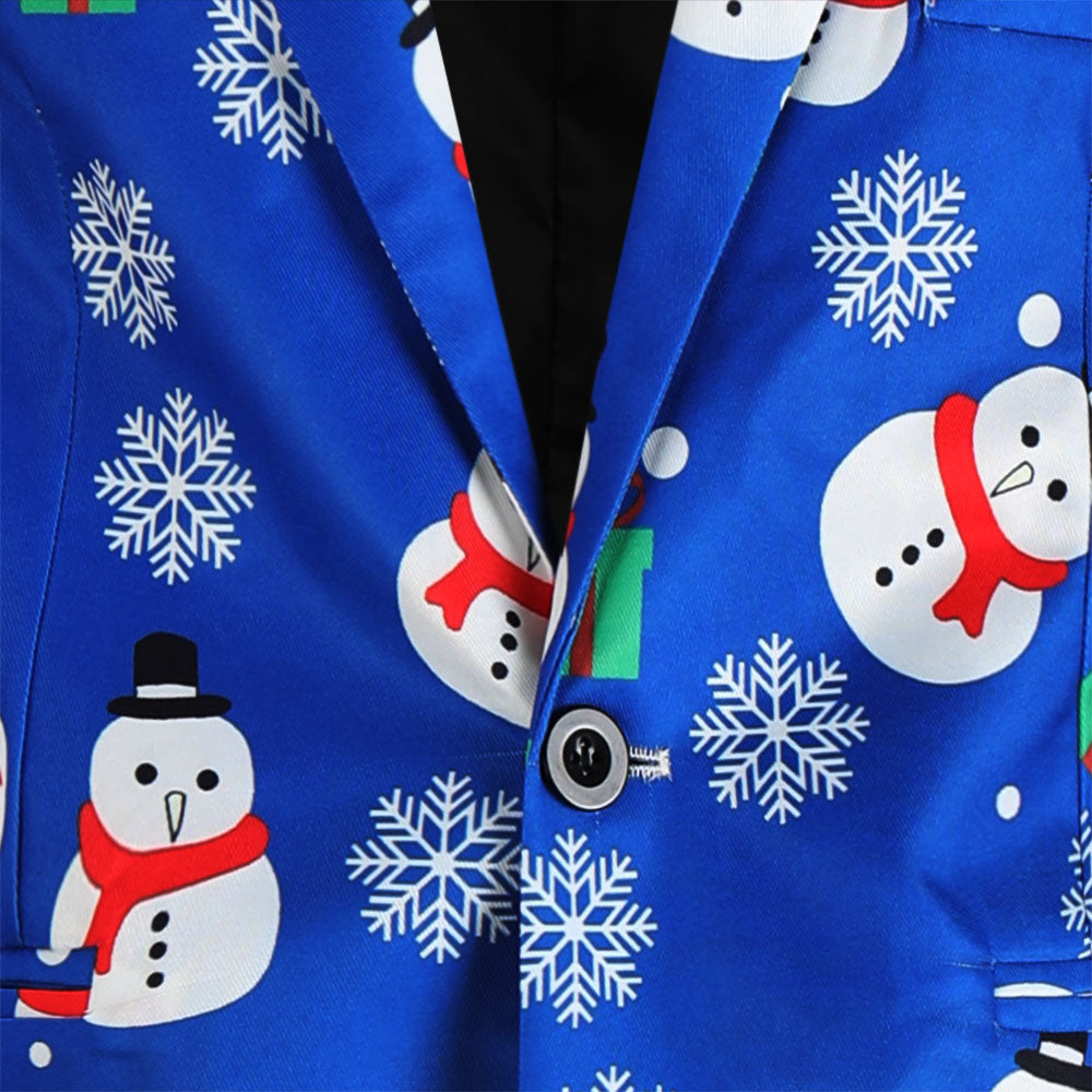 Men's Christmas Print Blazer #X625 - Blazers | Multicolour / M
