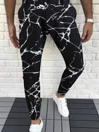 Black Casual Lightning-Print Men's Pants - Pants | Black / M