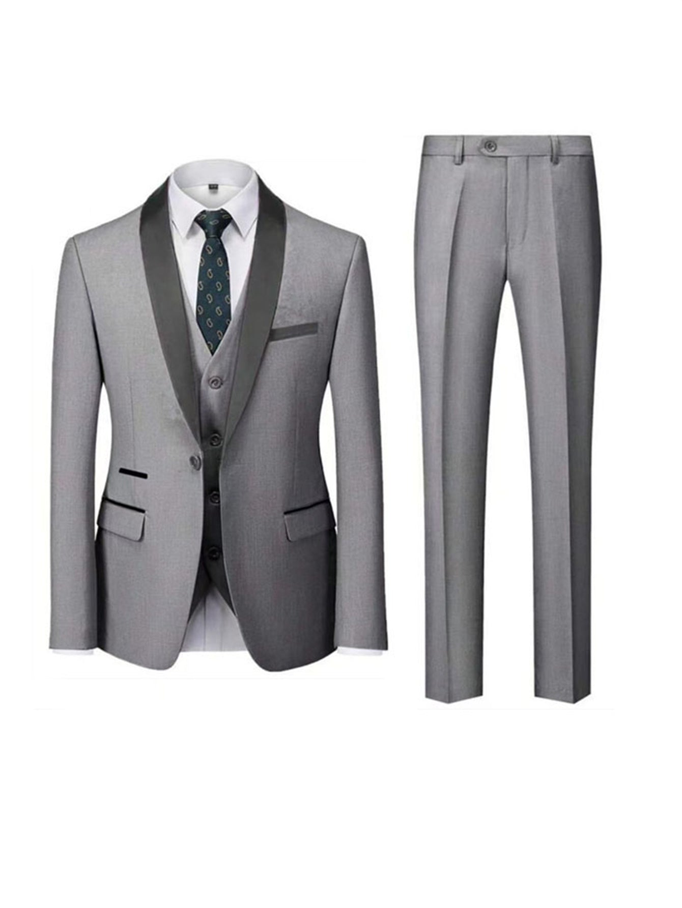 Men's Three Piece Suit Wedding Groom Formal Wear