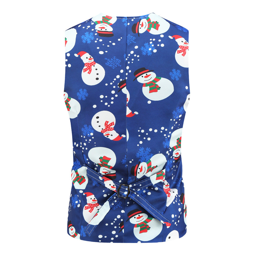 Men's Christmas Snowman Vest Suit #2TZMK23 - Vests | Multicolour / M