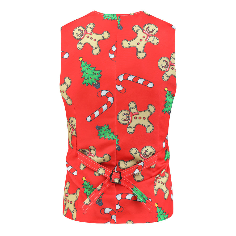 Men's Santa Three Piece Suit #3TZMK26 - Suits | Red / M