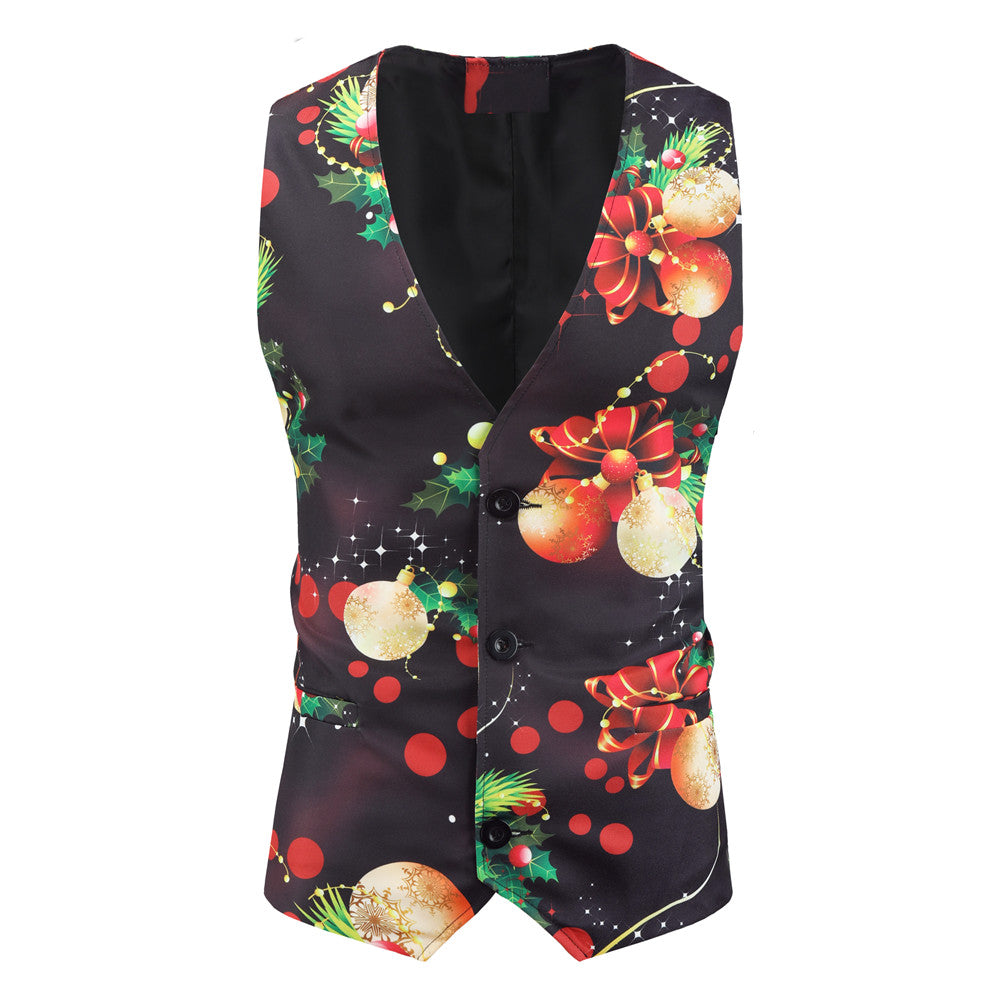 Men's Printed Three Piece Suit #3TZMK28 - Suits | Multicolour / M