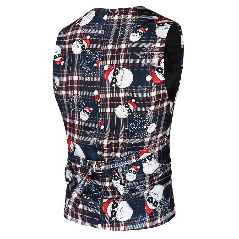 Men's Christmas Plaid Vest Suit #2TZMK34 - Suits | Multicolour / M