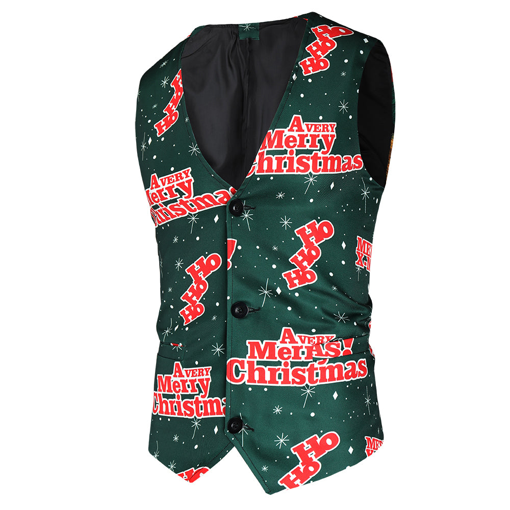 Men's Fashion Printed Vest Suit #2TZMK39 - Suits | Multicolour / M