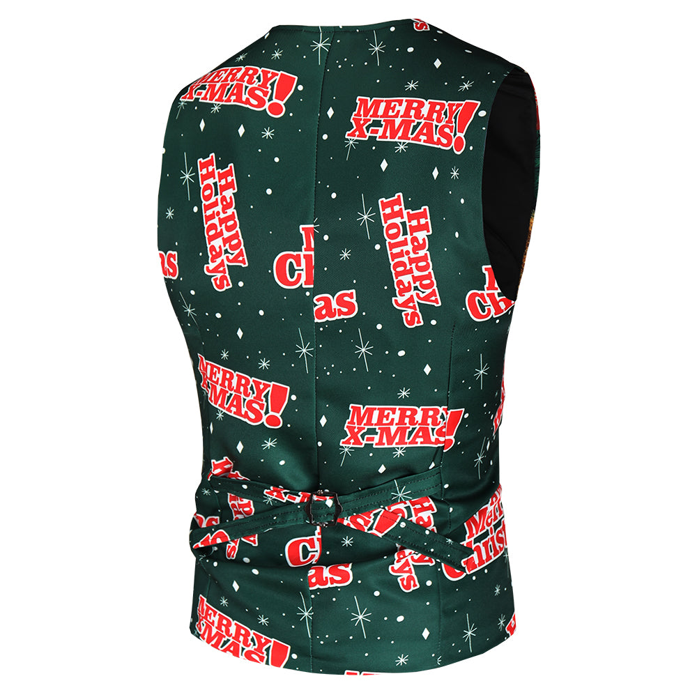 Men's Fashion Printed Vest Suit #2TZMK39 - Suits | Multicolour / M