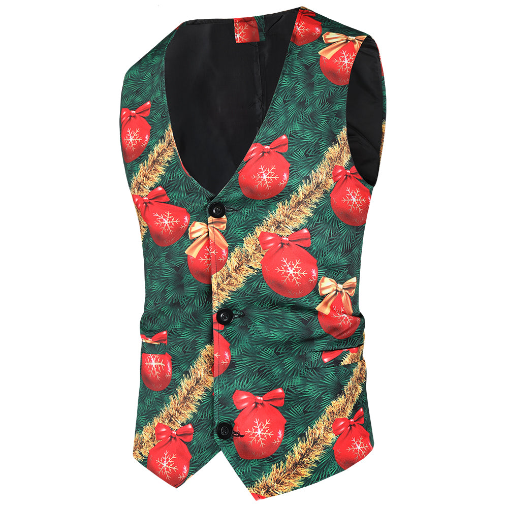 Men's Colorful Printed Vest Suit #2TZMK40 - Suits | Multicolour / M