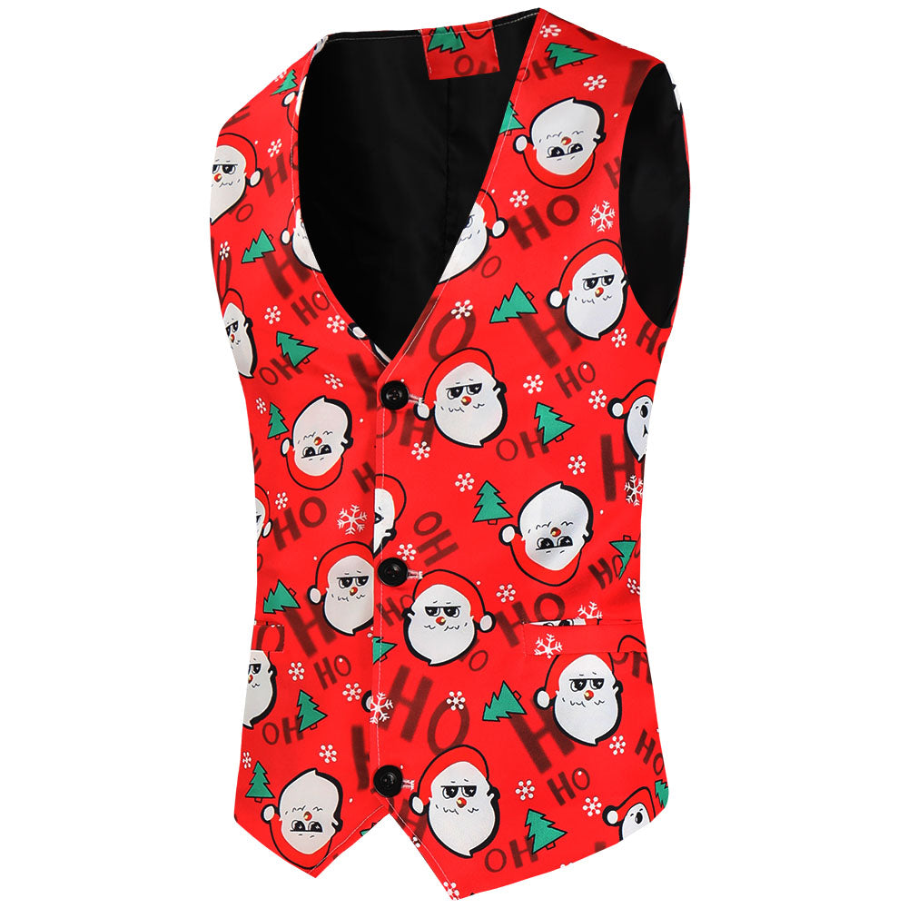Men's Christmas Three Piece Suit #3TZMK621 - Suits | Red / M