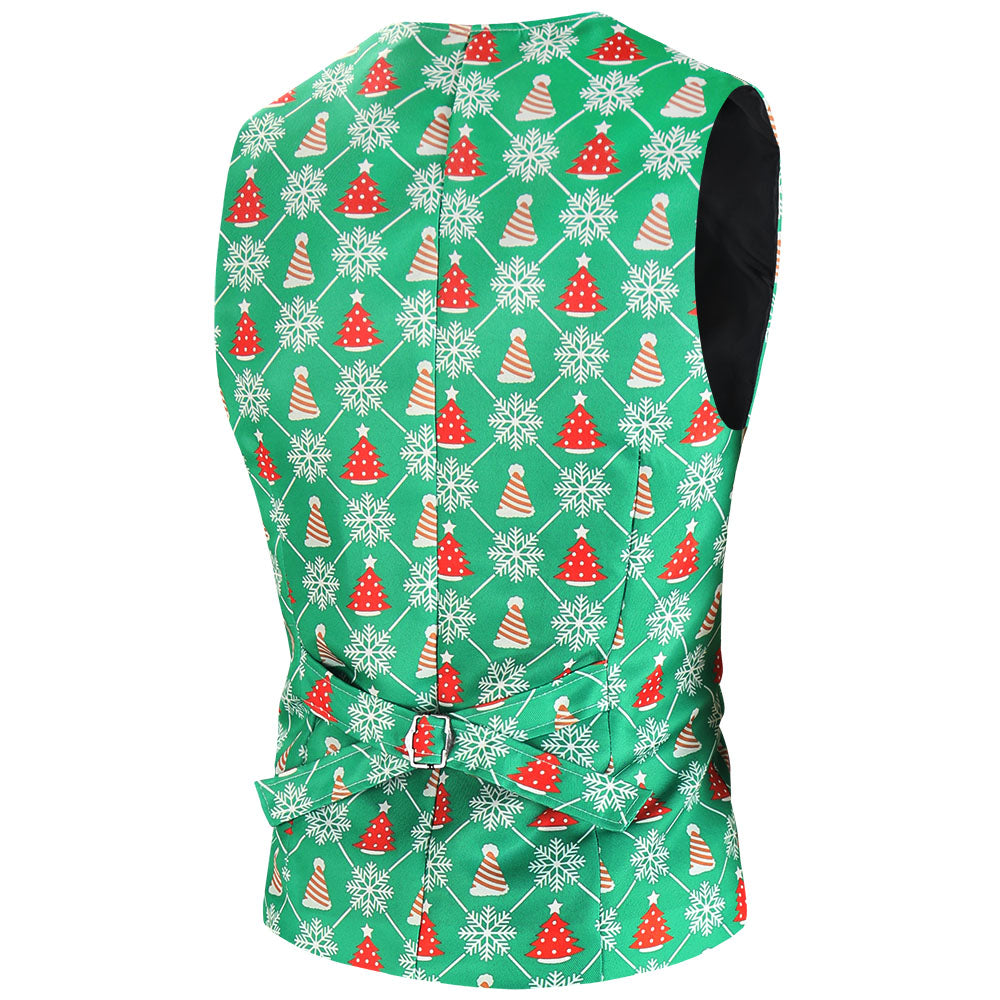 Men's Christmas Three Piece Suit #3TZMK623 - Suits | Green / M