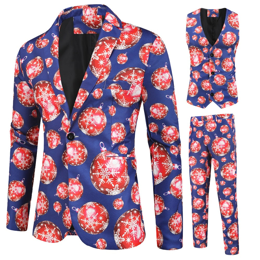 Men's Snowball Three Piece Suit #3TZMK29 - Suits | Multicolour / M