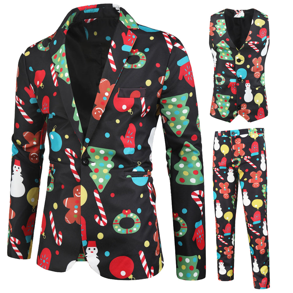 Men's Colorful Three Piece Suit #3TZMK32 - Suits | Multicolour / M