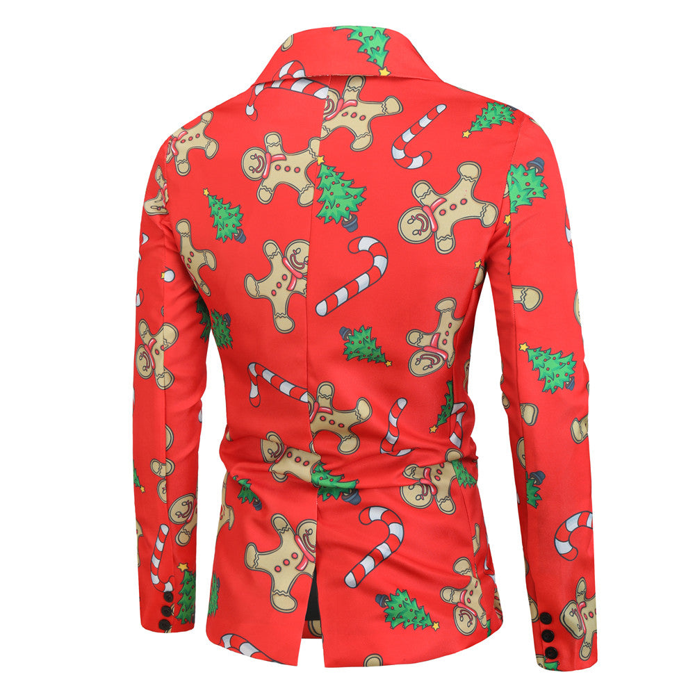 Men's Santa Style Suit #2TZ26 - Suits | Red / M
