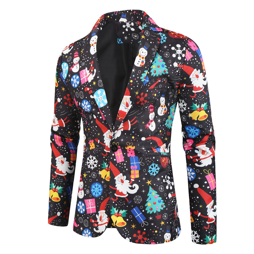 Men's Christmas Three-Piece Suit #3TZMK27 - Suits | Multicolour / M