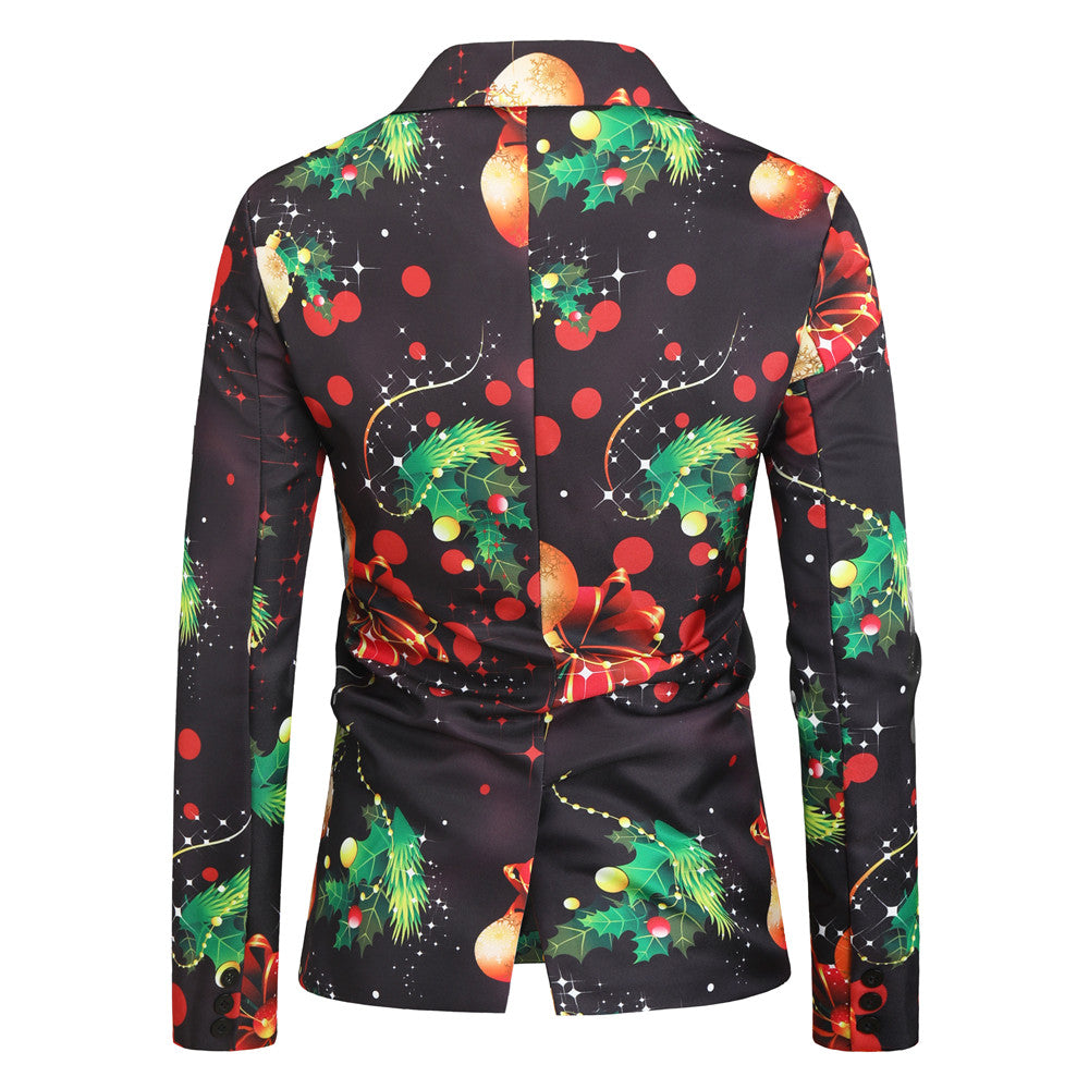 Men's Christmas Print Blazer #X28 - Blazers | Multicolour / M