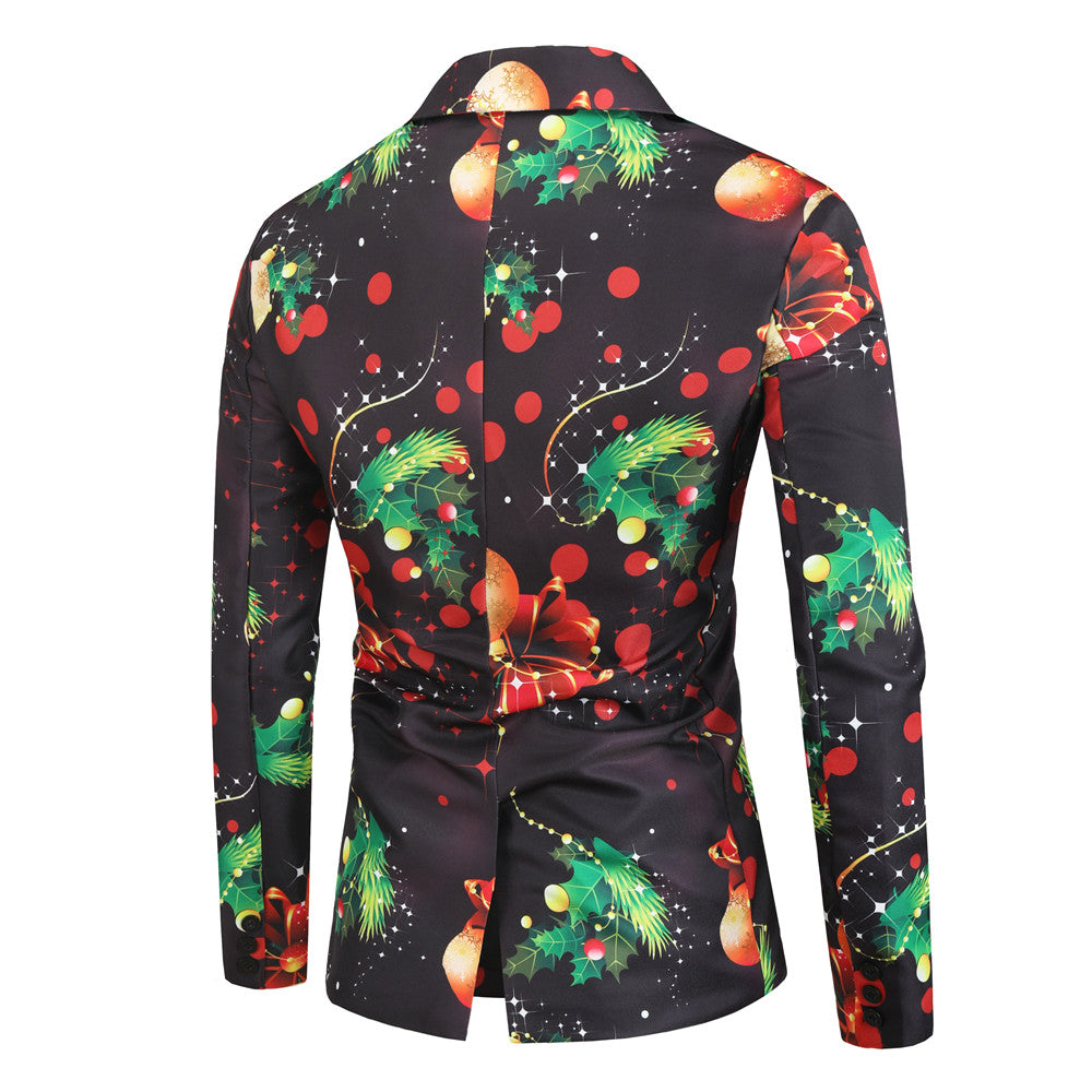 Men's Christmas Print Suit #2TZ28 - Suits | Multicolour / M