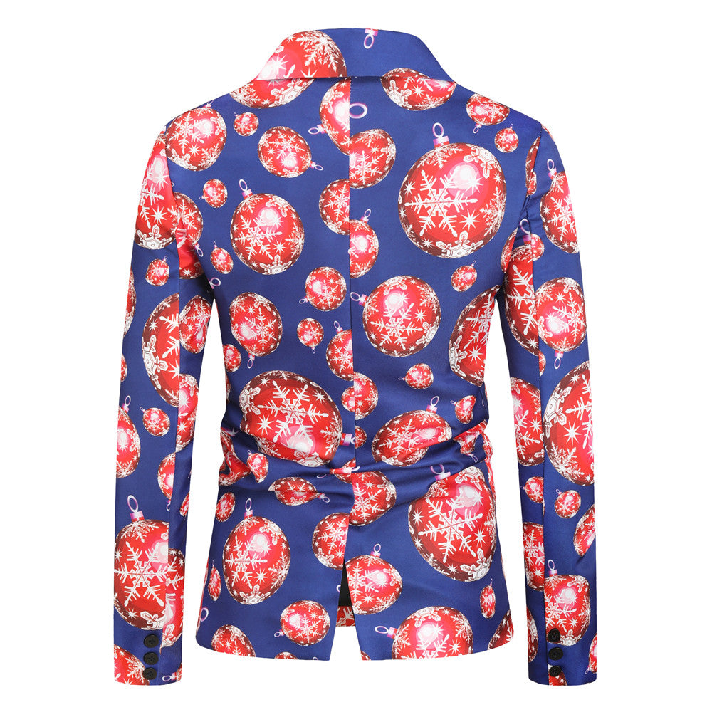 Men's Christmas Bold Print Blazer #X29 - Blazers | Multicolour / M