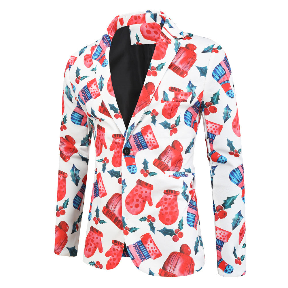 Men's Printed Three Piece Suit #3TZMK30 - Suits | Multicolour / M