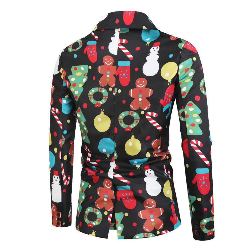 Men's Christmas Printed Suit #2TZ32 - Suits | Multicolour / M