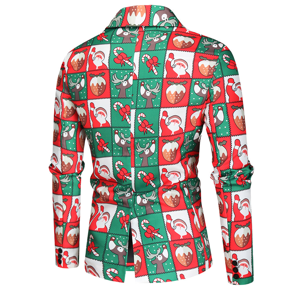 Men's Christmas Print Suit #2TZ37 - Suits | Multicolour / M