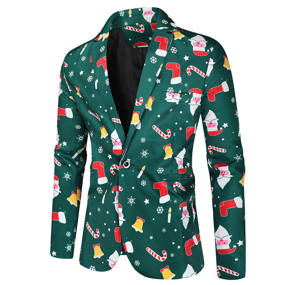 Men's Print Three Piece Suit #3TZMK38 - Suits | Multicolour / M