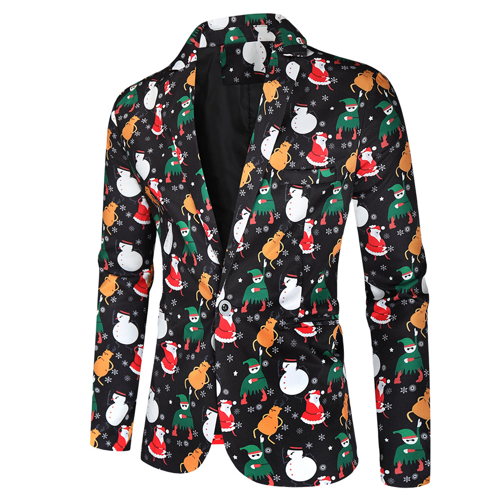 Men's Printed Three-piece Suit #3TZMK41 - Suits | Multicolour / M