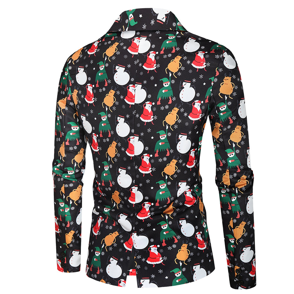 Men's Printed Three-piece Suit #3TZMK41 - Suits | Multicolour / M