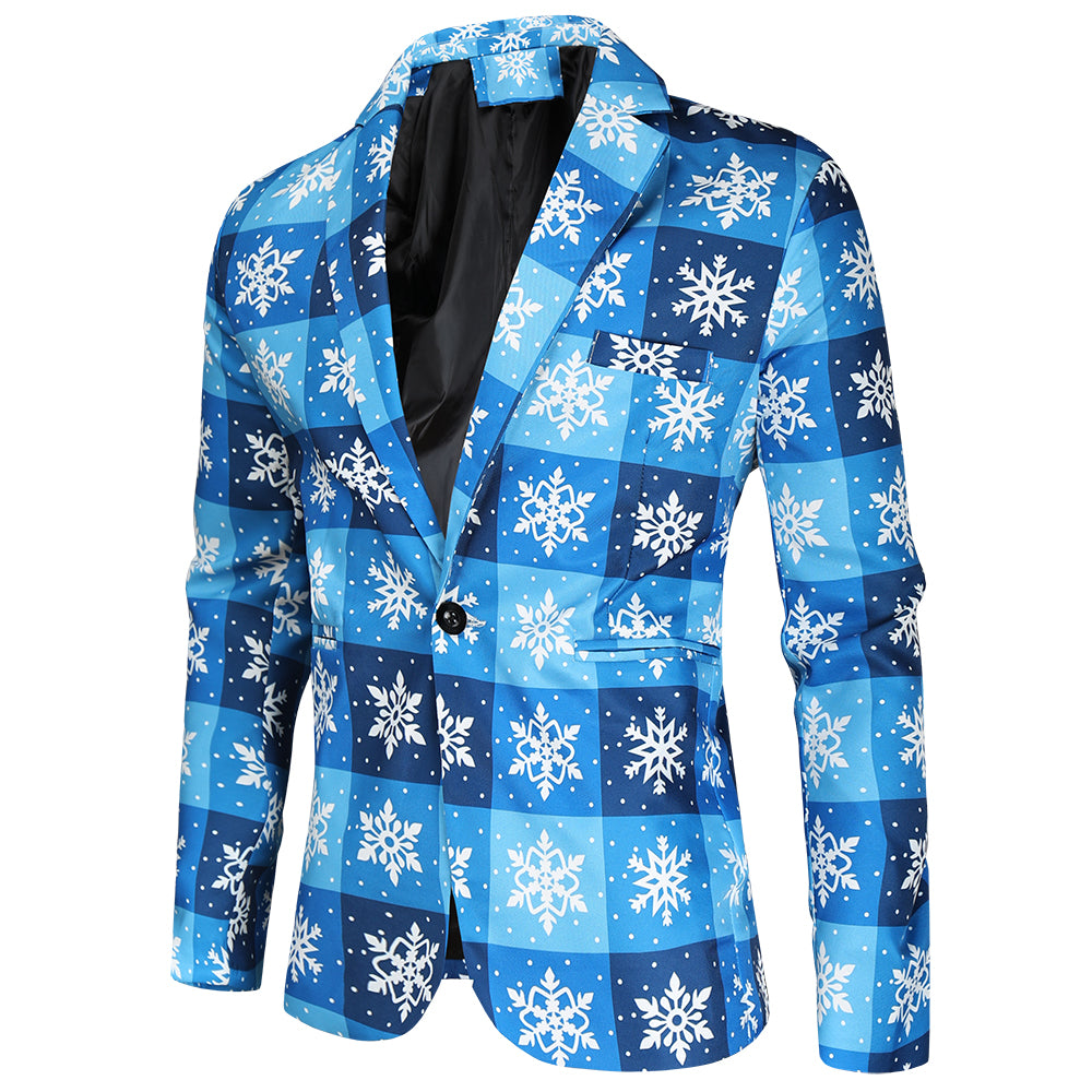 Men's Snowflake Plaid Suit #2TZ42 - Suits | Multicolour / M