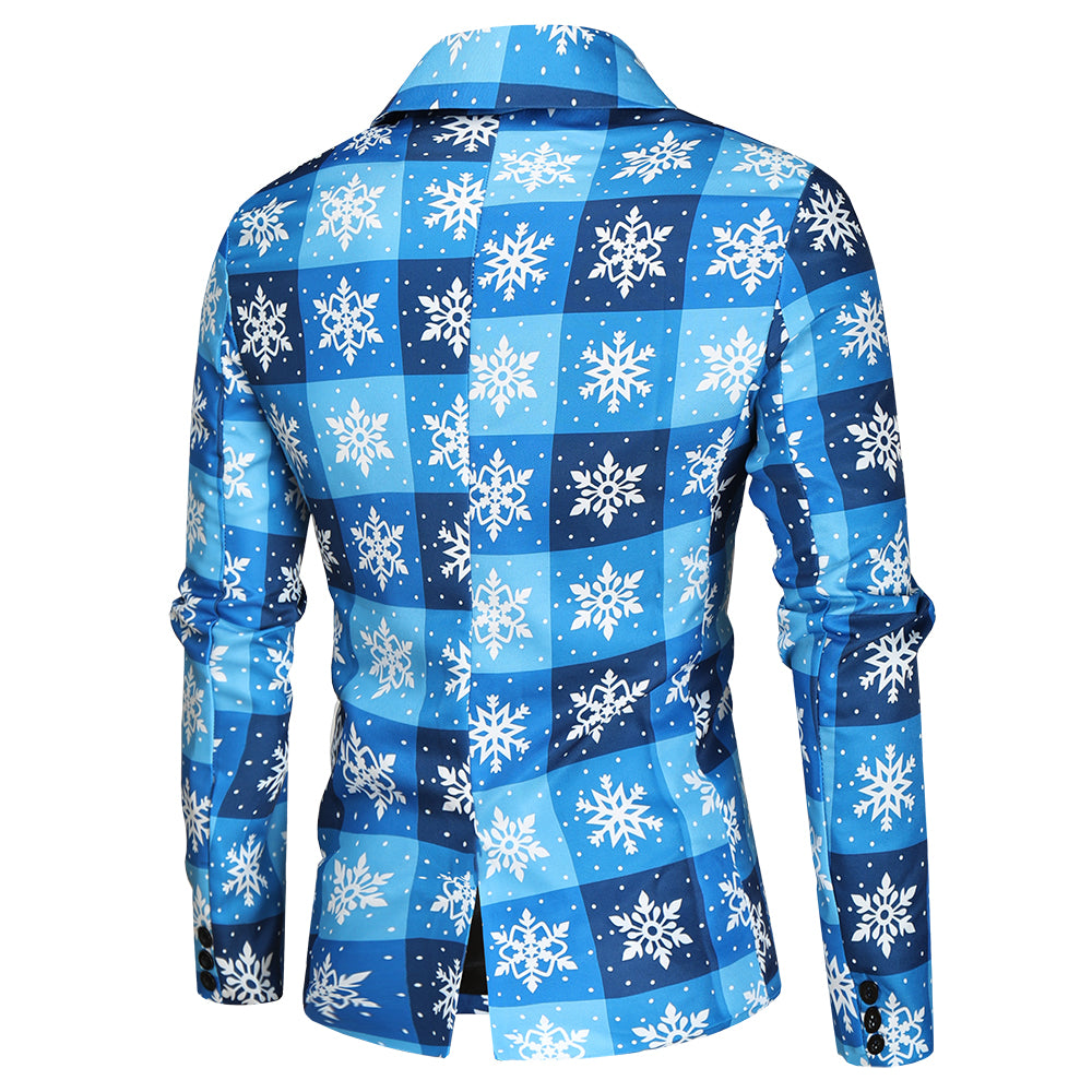 Men's Snowflake Plaid Suit #2TZ42 - Suits | Multicolour / M