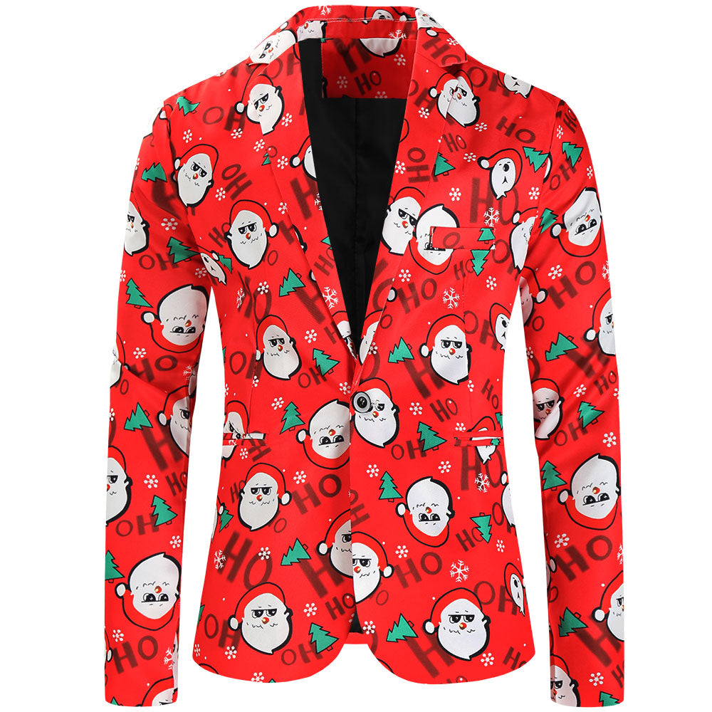 Men's Christmas Three Piece Suit #3TZMK621 - Suits | Red / M
