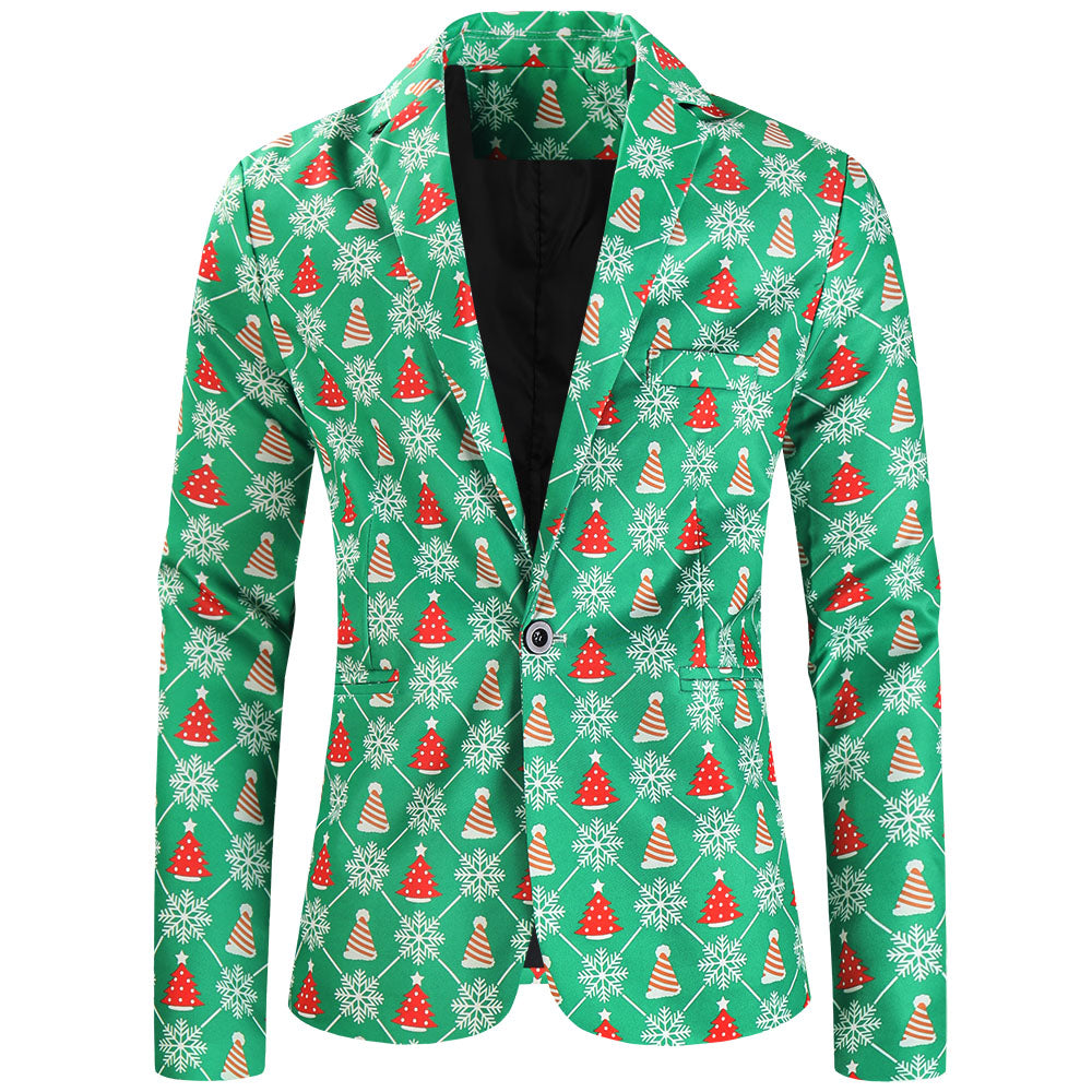 Men's Christmas Three Piece Suit #3TZMK623 - Suits | Green / M