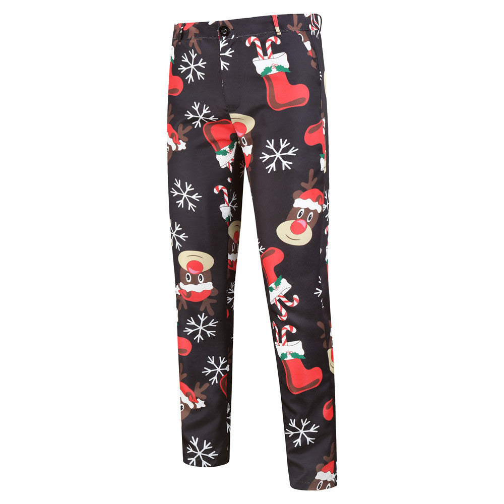 Men's Stylish Christmas Print Suit #2TZ25 - Suits | Multicolour / M