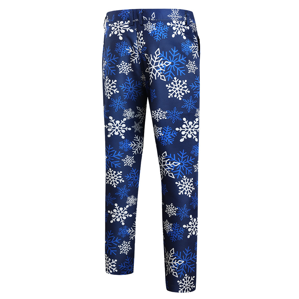 Men's Snowflake Print Suit #2TZ36 - Suits | Blue / M