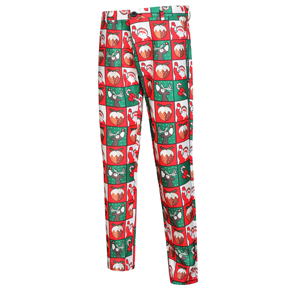 Men's Christmas Three Piece Suit #3TZMK37 - Suits | Multicolour / M