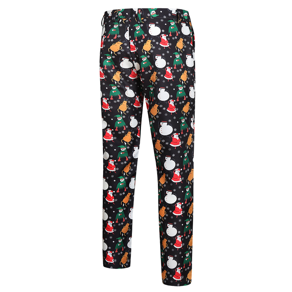 Men's Printed Three-piece Suit #3TZMK41 - Suits | Multicolour / M
