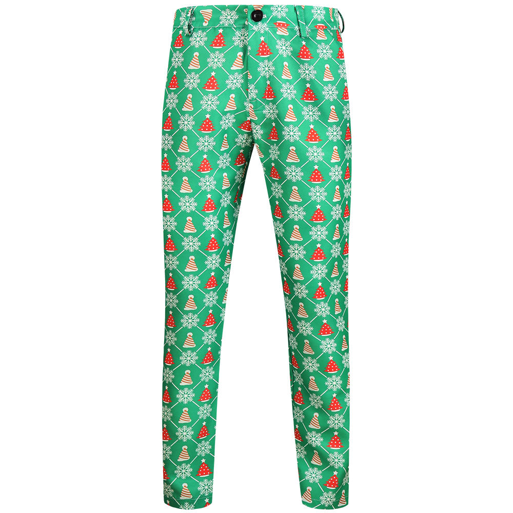 Men's Christmas Three Piece Suit #3TZMK623 - Suits | Green / M