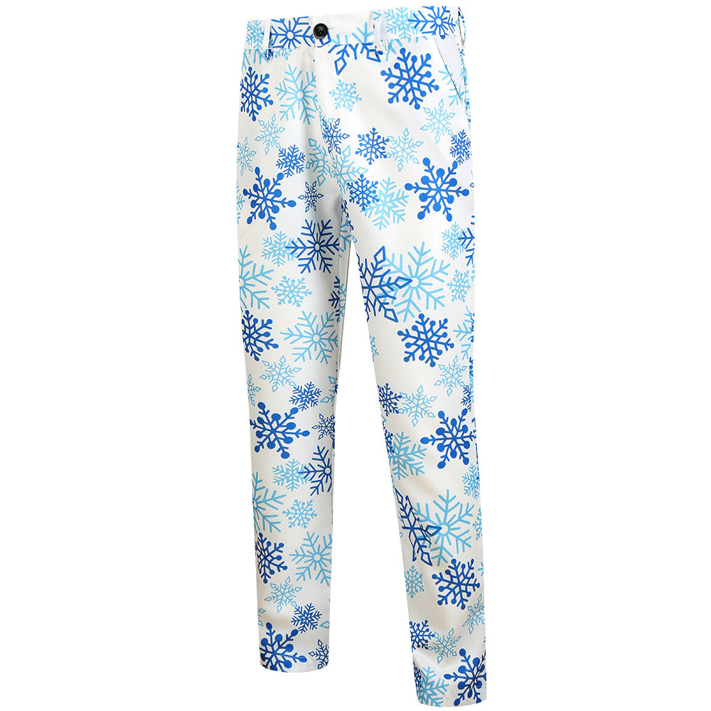 Men's Fresh Snowflake Vest Suit #2TZMK626 - Suits | Blue / M