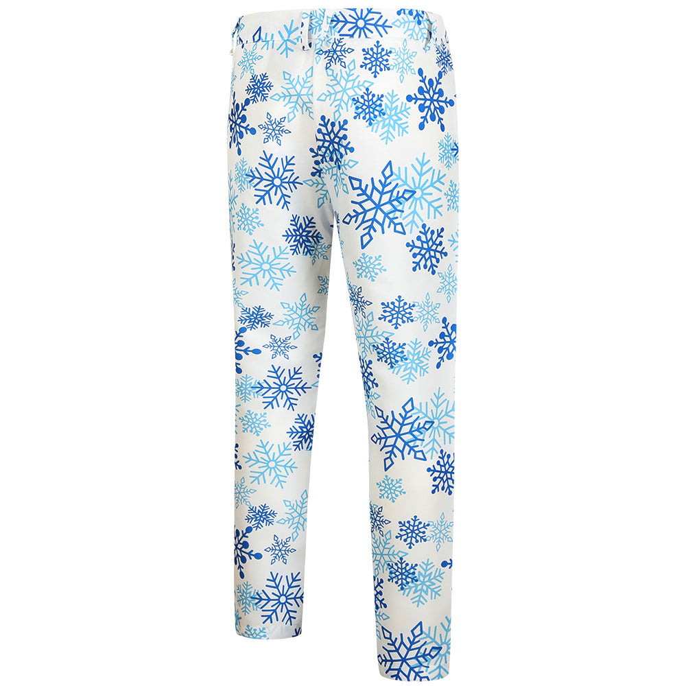 Men's Fresh Snowflake Vest Suit #2TZMK626 - Suits | Blue / M
