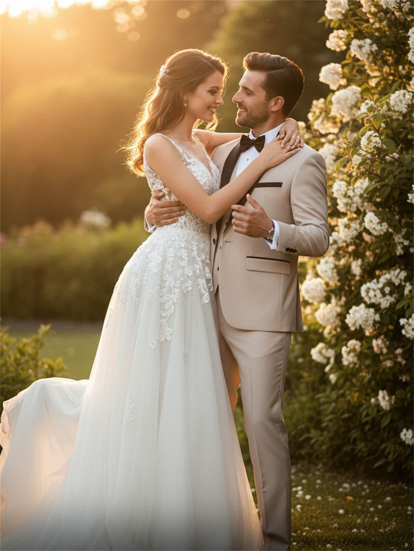 Men's Three Piece Suit Wedding Groom Formal Wear