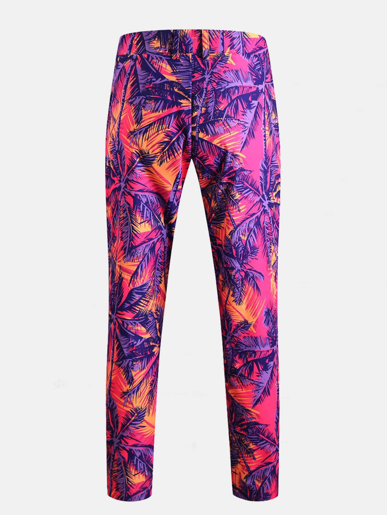 Men’s Neon Tropical Print Pants – Nightlife Statement Trousers
