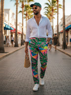 Bold Tropical Print Pants for Men – Stand Out Anywhere