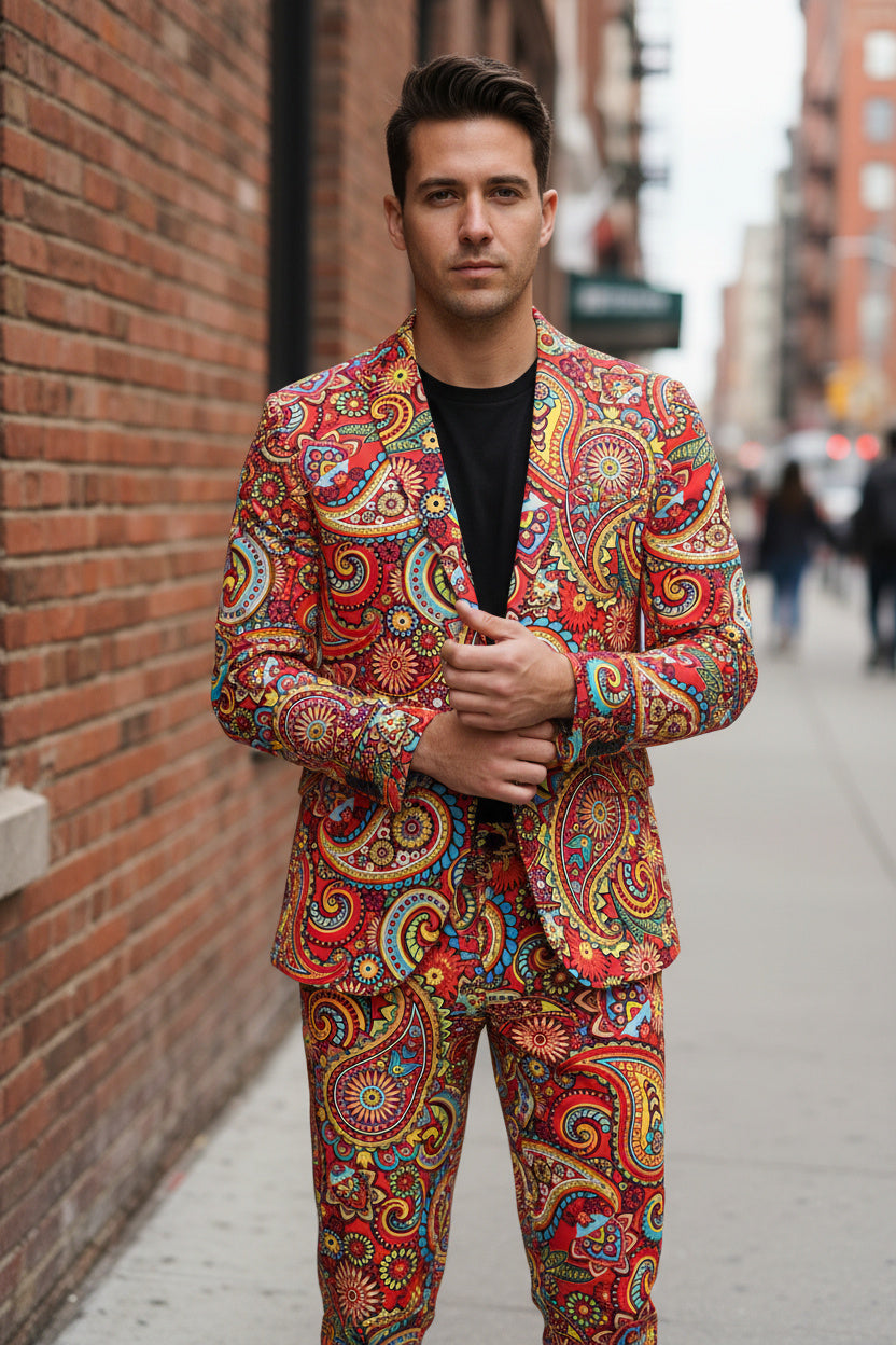 Paisley Party Suit Set – Bold Statement Look