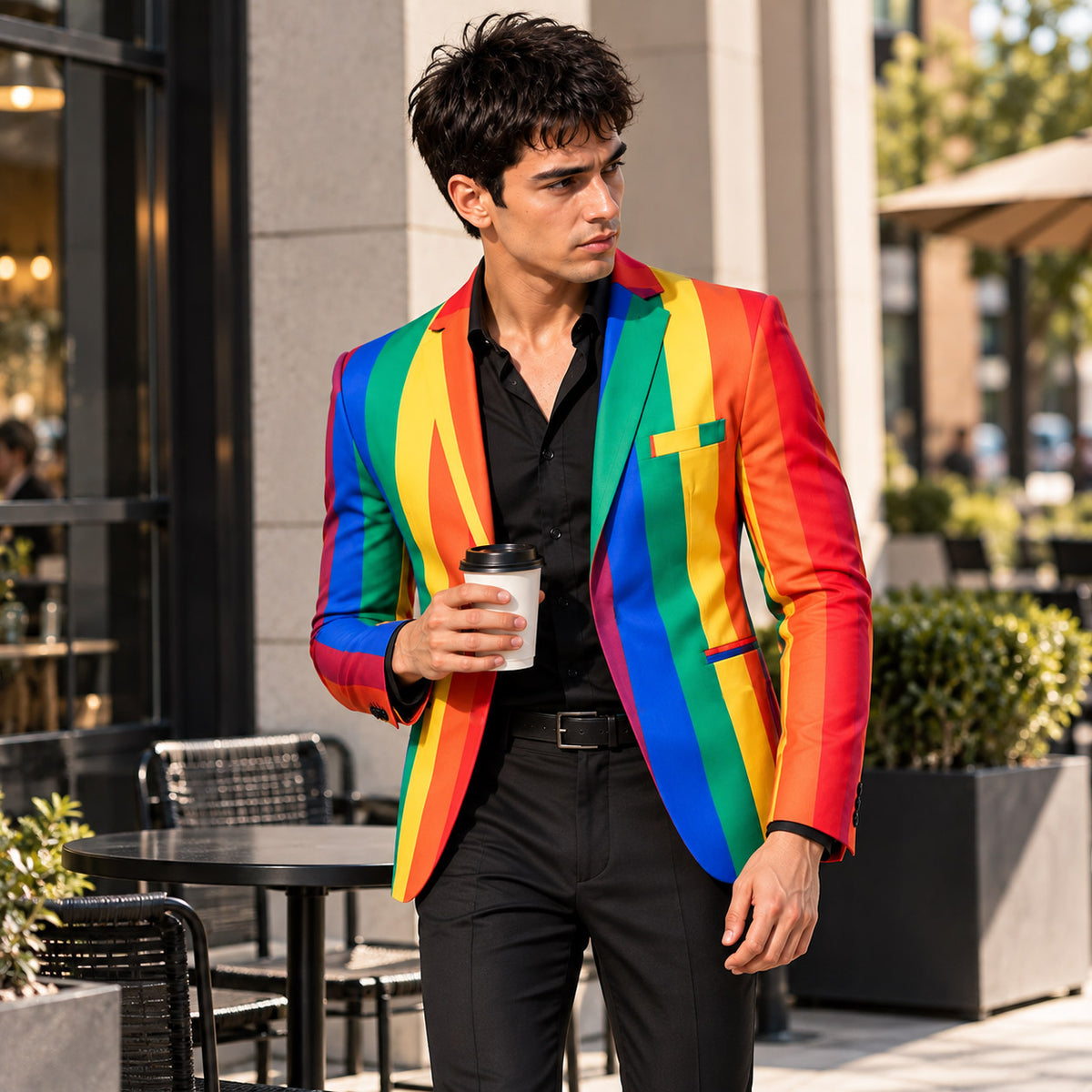 Rainbow Stripe Suit