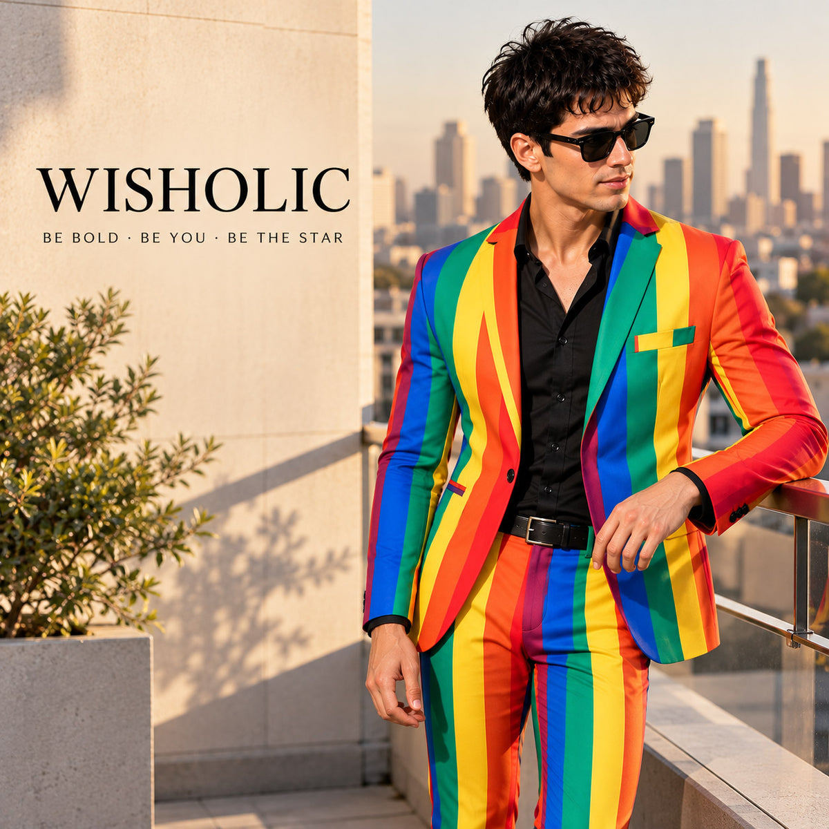 Rainbow Stripe Suit